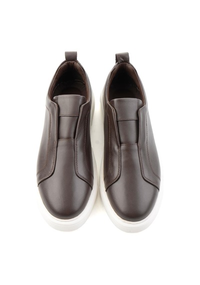 Bambi Kahve Napa Hakiki Deri Erkek Sneaker E01774008043