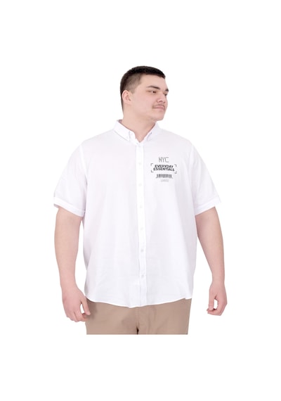 Mode Xl Büyük Beden Erkek Gabardin Gömlek Everyday Essentials U25602 Beyaz Beyaz