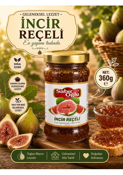 Sabıroğlu İncir Reçeli Net 360 Gr Kavanoz