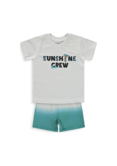 Civil Baby Sunshine Crew Baskılı 6-18 Ay Takım - Beyaz