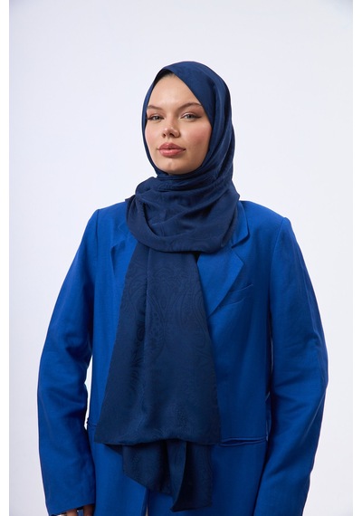 Mirsoy Scarf Velora Modern Desen Şal Lacivert