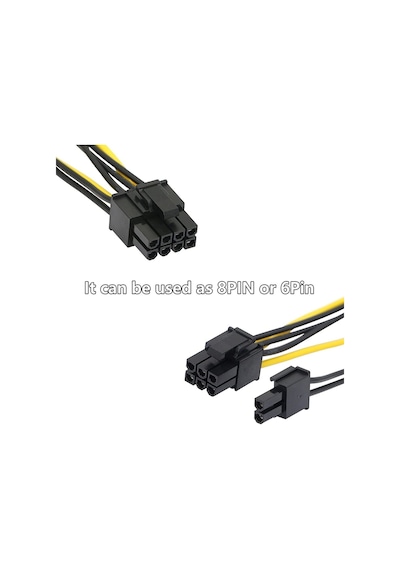 AoGo 8 Pin 2x Sata 15 Pin SATA Güç Kablosu
