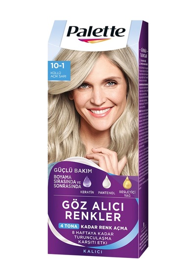 5 Adet Palette Göz Alıcı Renkler 10-1 Küllü Açık Sarı Renk Açıcı Saç Boyası 110 Ml