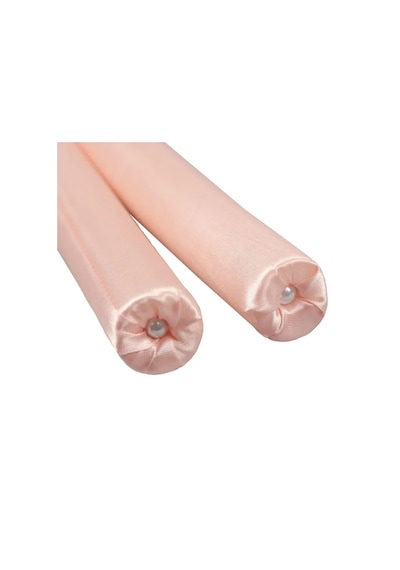 Croc 1290 Pembe Isısız Saç Şekillendirme Seti Saten Gece Bigudisi Saç Sosisi Pembe
