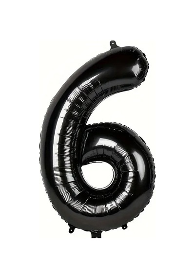 Beysüs Siyah 6 Rakam Folyo Balon 80 Cm Siyah