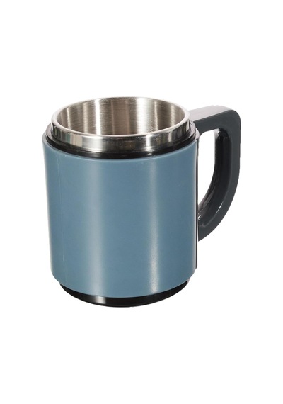 And430 İçi Çelik Dışı Plastik Kupa Mug, Kırmızı/ Mavi, 500 Mg Beyaz - Çok Renkli
