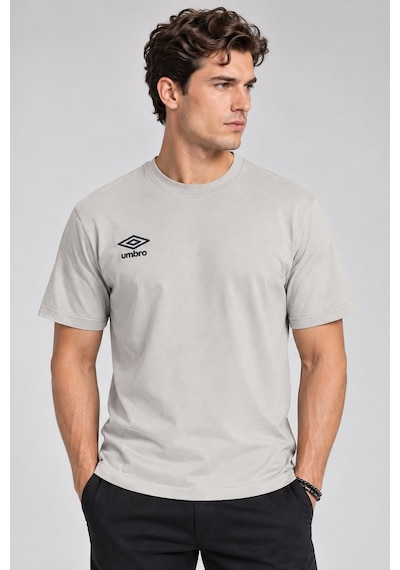 Umbro Milo Erkek Taş Gri Pamuklu Spor Tişört Ff0450