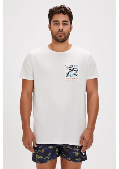 Bad Bear Francıs T-shırt Beyaz Erkek Tshirt Siyah