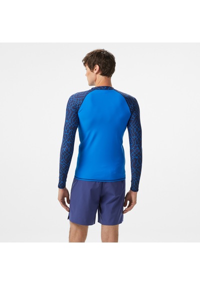 Arena Rash Vest L/s Allover Erkek Mavi Yüzücü T-shirt 010041871