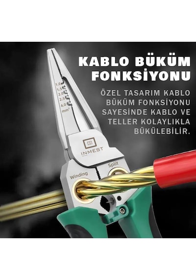 Inmest Çok Amaçlı Kablo Soyma Pensesi