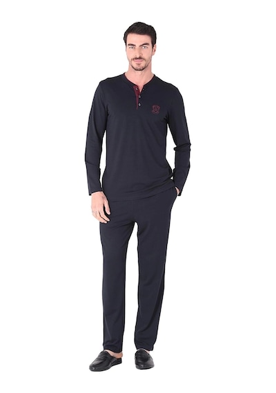 D's Damat 221001 Uzun Kol Pijama Takımı Lacivert