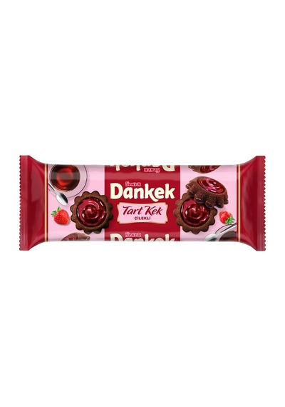 Ülker Dankek Çilekli & Çikolatalı Tart Kek 180 G - 8 Adet Tarı
