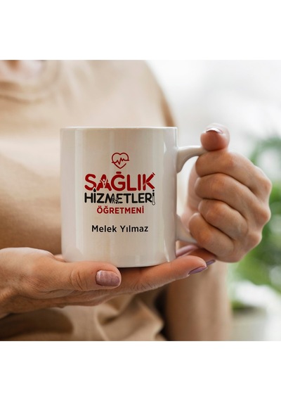 Kişiye Özel Meslek Sağlık Hizmetleri Öğretmeni Kupa Bardak Beyaz