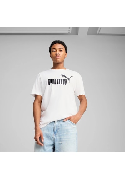 Puma Ess No. 1 Logo Tee Erkek Regular Fit Baskılı Beyaz T-shirt 68253202 Beyaz