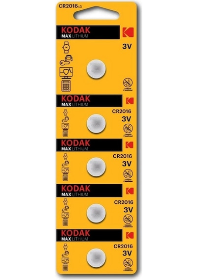 Kodak 5 Adet Cr2016 Lityum Para Pil