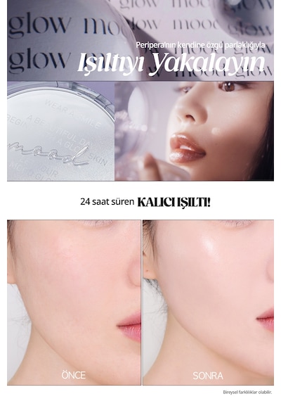 Doğal Işıltı Sağlayan Vegan Cushion Perıpera Mood Vegan Glow Cushion +refill Spf50+ Pa++++ 3 Beige 3