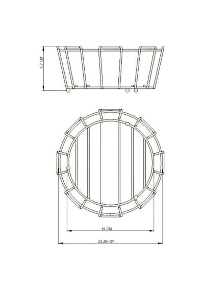 Turuncu Çok Amaçlı Oval Köşeli Kare Sepet - Metal Paslanmaz Turuncu