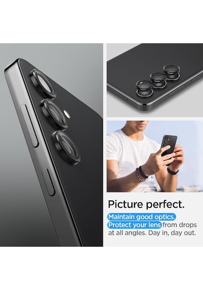 Galaxy S24 Plus İle Uyumlu Kamera Lens Koruyucu Cam Kolay Kurulum Glas.tr Ez Fit Optik Pro 2 Adet Black - Agl07433