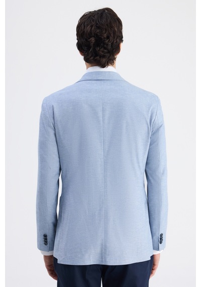 D's Damat Ds Damat Slim Fit Mavi Düz Kumaş Ceket 6hf044700436m 701