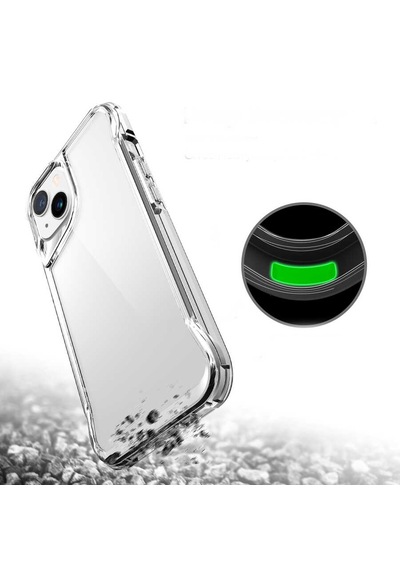 Apple Uyumlu iPhone 15 Kılıf Köşe Korumalı Şeffaf Zırhlı Sert Kapak