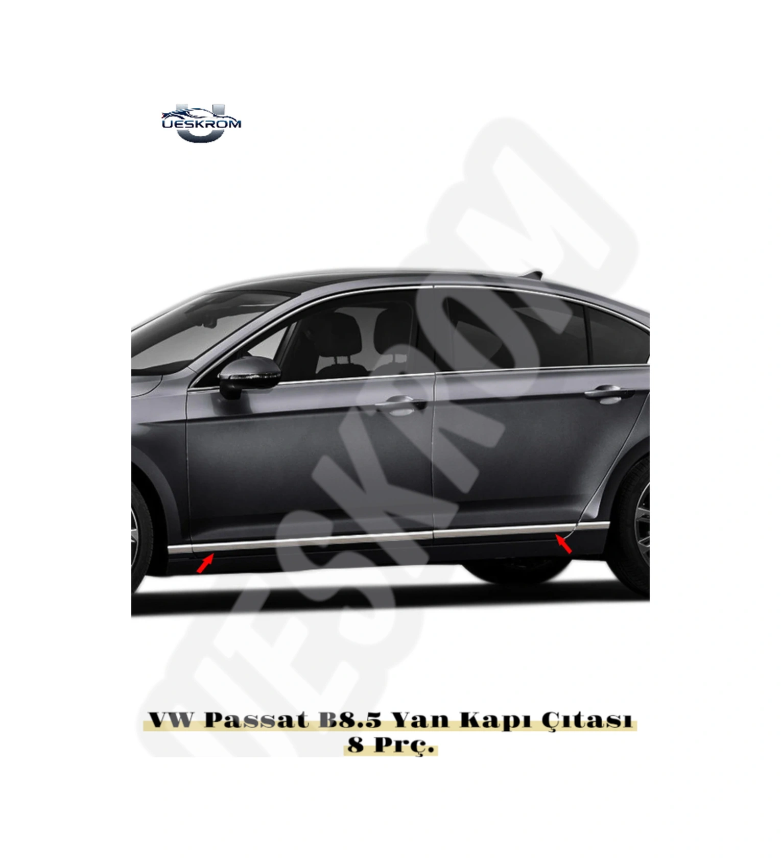 Ueskrom Passat B8.5 Krom Yan Kapı Çıtası 8 Prç 2019 Ve Üzeri