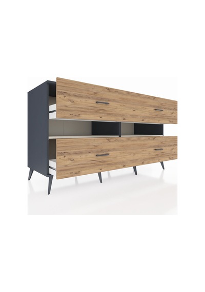 Kronos Konsol 2 Raflı 4 Çekmeceli 176x59x99 Antrasit-aytaşı/çam Aytası/atlas Çam - Antrasıt Kronos Konsol 2 Raflı 4 Çekmeceli 176x59x99 Antrasit-aytaşı/çam Aytası/atlas Çam - Antrasıt