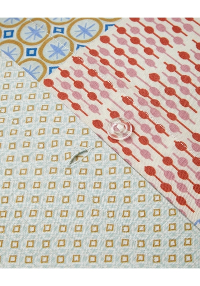 Patchform Kolay Ütülenir Tek Kişilik Nevresim Seti 160x220 Cm Mavi Bordo