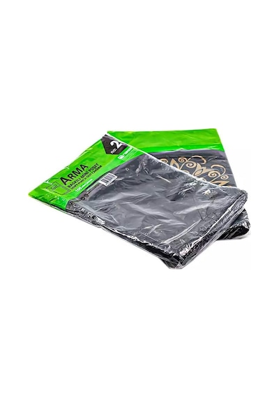 Arma Baskılı Mini Blok Poşet Torba No: 2 Siyah 100'lü 25 x 37 CM