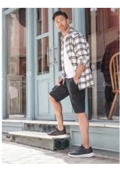 Jump 22233 Siyah Beyaz Comfort Taban Erkek Sneaker Ayakkabı Siyah - Beyaz