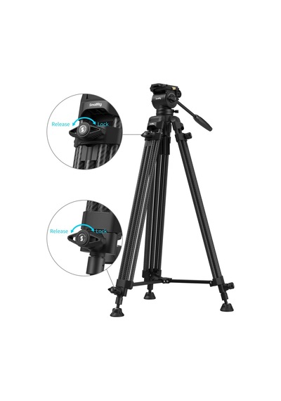 Smallrig 5441 Ad14 Profesyonel Karbon Fiber Video Tripod
