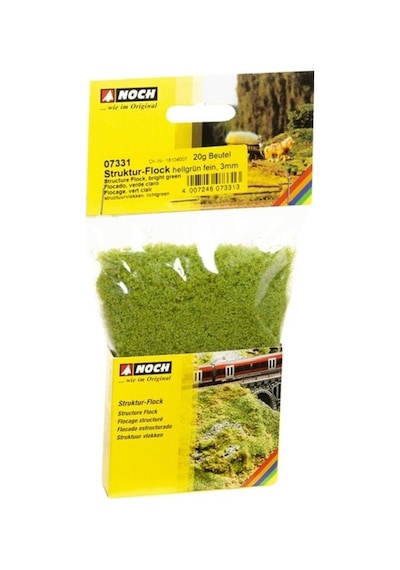 Noch 7331 Dokulu İnce Flock, Açık Yeşil, 3 Mm. 20 Gram, Diorama Malzemesi-54607