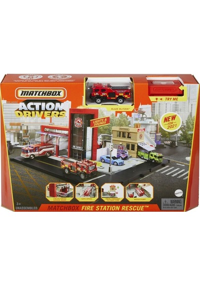 Matchbox Aksiyon Sürücüleri İtfaiye Kurtarma Ekibi Oyun Seti Hbd74