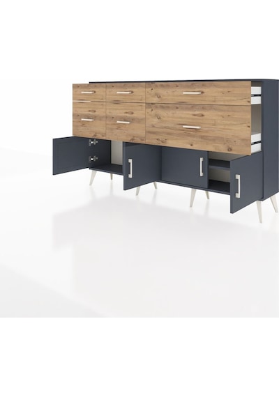 Arges Konsol Tek Raflı 6 Çekmeceli 4 Kapaklı 176x30x99 Antrasit-antrasit/çam Antrasıt/atlas Çam - Antrasıt Arges Konsol Tek Raflı 6 Çekmeceli 4 Kapaklı 176x30x99 Antrasit-antrasit/çam Antrasıt/atlas Çam - Antrasıt