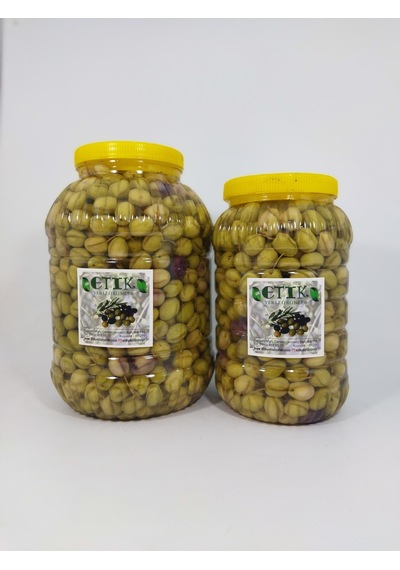 Etik Yerli Ürünler Mudanya Cinsi Yeşil Dilme Tatlanmış Zeytin 5 KG + 3 KG