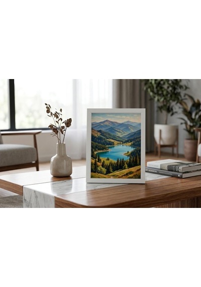 Modern Ahşap Çerçeve Şık Fotoğraf Çerçevesi 19cm-24 Cm Beyaz Renk