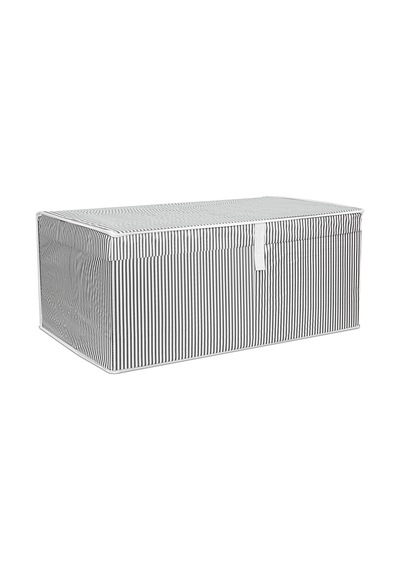 3 Adet Kapaklı Çok Amaçlı Hurç Saklama Kutusu Organizer Mega Plus 70 X 40 X 30 Cm Gri Gri