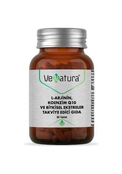 Venatura L-Arjinin, Koenzim Q10 ve Bitkisel Ekstreler Takviye Edici Gıda 60 Tablet