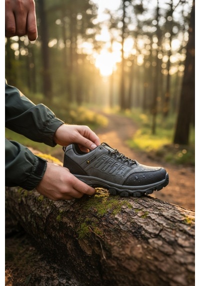 Enoch Erkek Siyah Waterproof Outdoor Dağ Yürüyüş Ve Trekking Ayakkabısı Füme