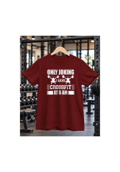 Segungear Onlyjoking Erkek Regular Fit Baskılı Spor Tişört Bordo - 933732586 Bordo