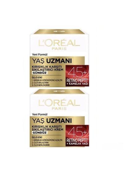 Loreal Yaş Uzmanı 3 Etkili 45+ Kırışıklık Karşıtı Sıkılaştırıcı Gündüz Kremi 2 X 50 Ml