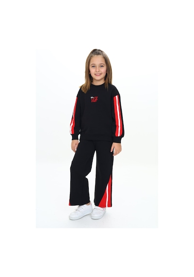 Toontoy Kids Toontoy Kız Çocuk Lets Start Nakışlı Eşofman Takım Siyah