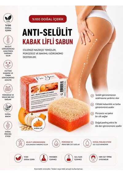 Selülit Karşıtı, Sıkılaştırıcı Etkili, Batık Gidermeye Yardımcı Peeling Etkili Vücut Bakım Sabunu