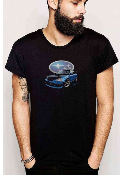 Wrx Baskılı Siyah Erkek Tshirt