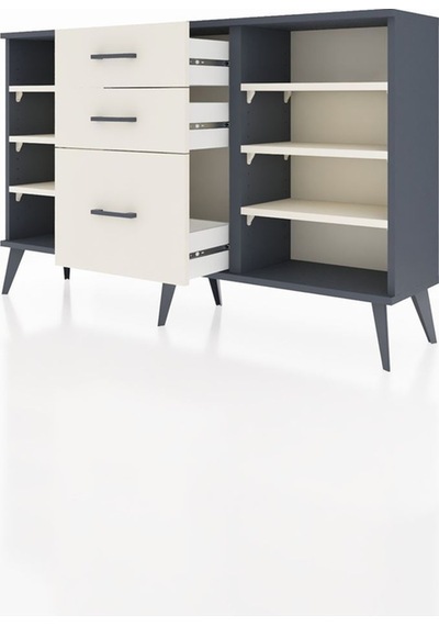 Arges Konsol 6 Raflı 3 Çekmeceli 132x30x83 Antrasit-aytaşı/aytaşı Aytaşı/aytaşı Arges Konsol 6 Raflı 3 Çekmeceli 132x30x83 Antrasit-aytaşı/aytaşı Aytaşı/aytaşı