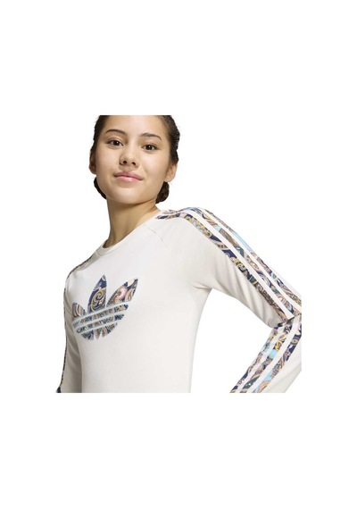 Adidas 3 Strıpes Çocuk Spor Sweatshırt - Kr9189 BEYAZ