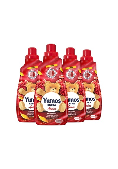 Yumoş Extra Konsantre Çamaşır Yumuşatıcısı Amber 1440 Ml 60 Yıkama 4Adet