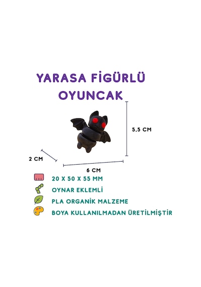 10'lu Set Yarasa Tırtıl Koç Kedi Kuş Kaplumbağa Fare Fok Ayı