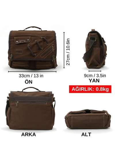 Cappadocia Vintage 4017 Kahverengi 14" Laptop Pamuk Gabardin Postacı Okul Çantası Unisex Kilitli Çok Cepli Omuz Askılı Kahverengi Cappadocia Vintage 4017 Kahverengi 14" Laptop Pamuk Gabardin Postacı Okul Çantası Unisex Kilitli Çok Cepli Omuz Askılı Kahverengi
