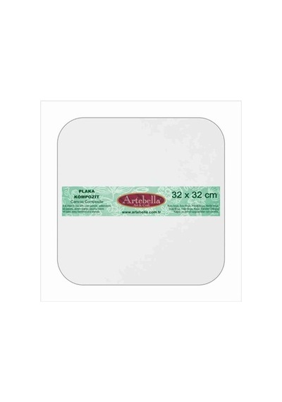 Kpkt3232 Artebella (Preslenmiş) Kompozit Plaka Kavisli Kare 32X32