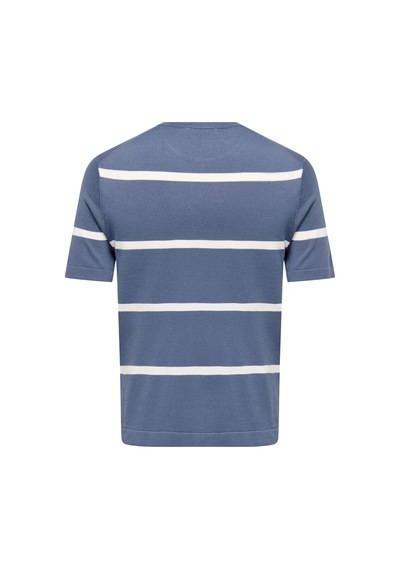Only & Sons Onswyler Lıfe Reg 14 Ss Strıped Knıt Erkek Mavi Kazak - Os22032764 Mavi